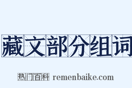 藏文部分组词是什么意思的图片